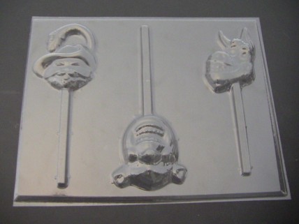 395sp Shreek and Friends Chocolate or Hard Candy Lollipop Mold